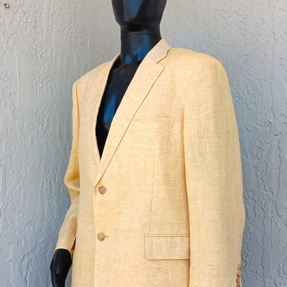John W Nordstrom Men's Pure Linen Blazer w/Fratelli Ormezzano Lux LINEN fabric